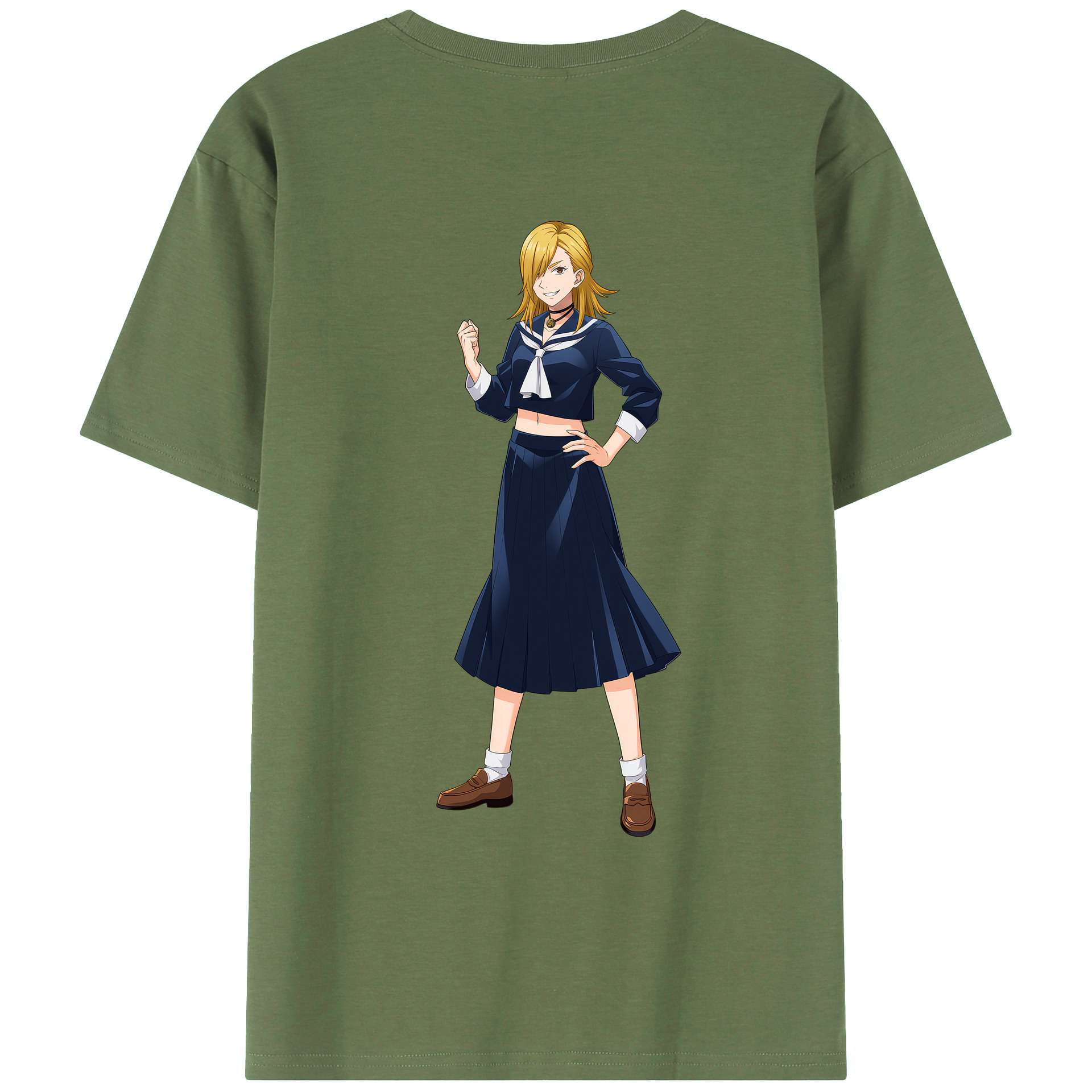 （画像用） 呪術廻戦 Jujutsu Kaisen 綿100％ メンズ半袖Tシャツ（バックプリント） 通気性